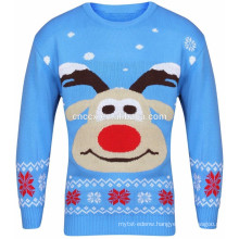 15CSU066 2017 lady cute reindeer face new christmas sweater
